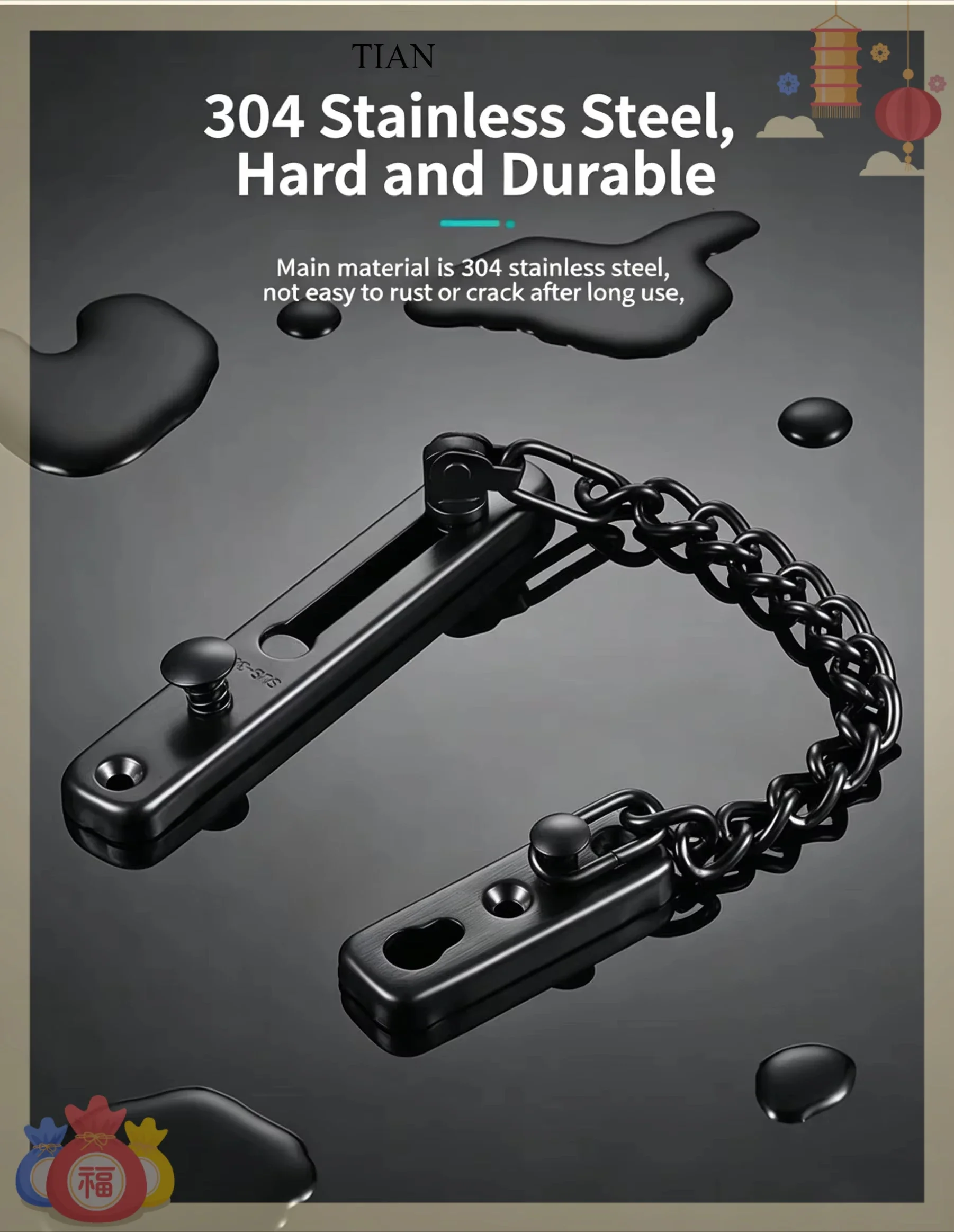 TIAN   Chain Door Guard Lock S - đánh giá và giá Security Chain Door
